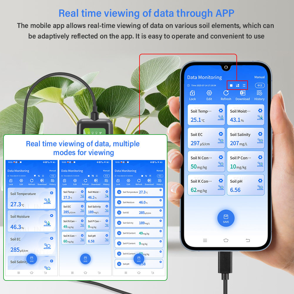8 in 1 NPK Soil Sensor Probe | Yieryi – Yieryi Meter