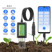 8-in-1 NPK Soil Sensor Probe – Multi-Parameter Tester & Analyzer
