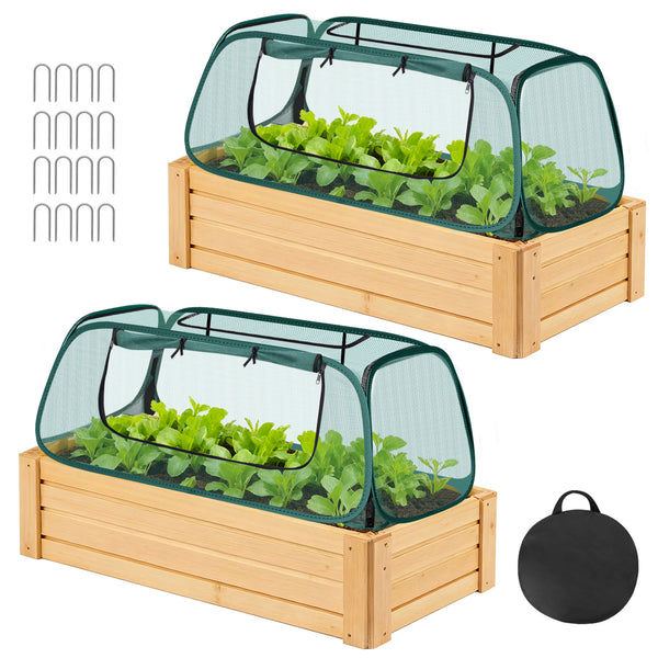 Pop Up Garden Bed Cover Plant Protector Net, Raised Bed Cloche Tent