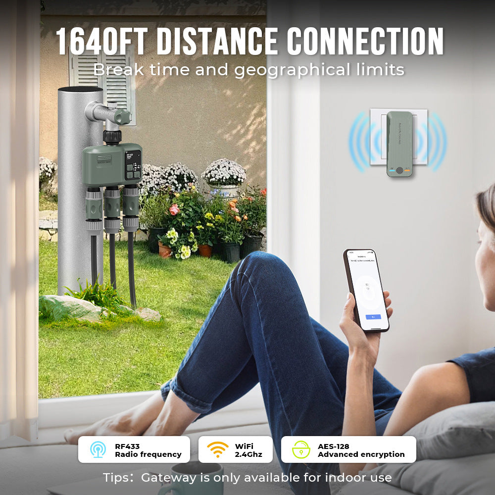 RF Wireless 3-Zone Irrigation Timer | WiFi Garden Watering Controller ...