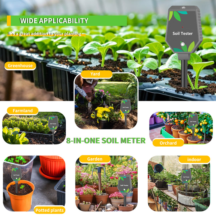 Bluetooth 8 in 1 Soil Tester with App | Yieryi – Yieryi Meter