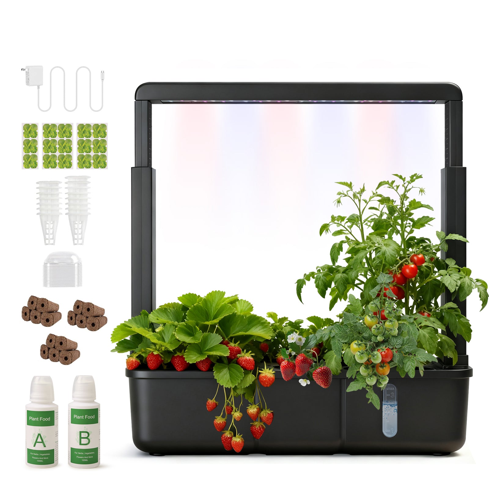 Hydroponic Indoor Garden Kit with LED Grow Light – Smart Home Herb Pla ...