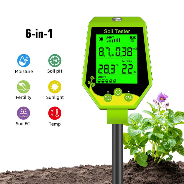 Soil pH Meter 6-in-1