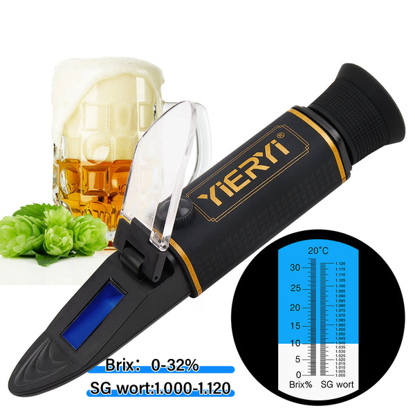 Beer Wine Refractometer 0-32% Brix SG Meter 1.000–1.120