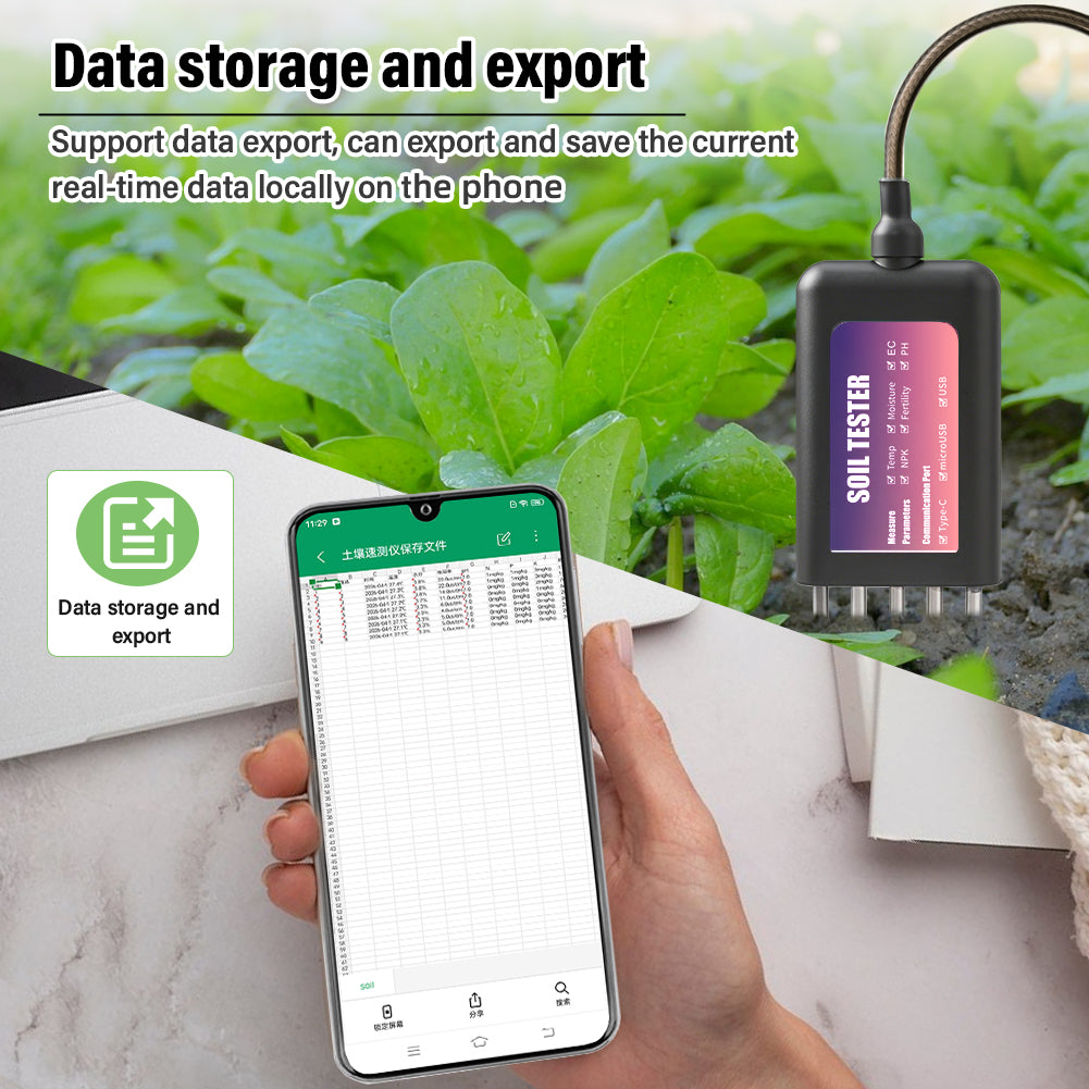 8 in 1 Soil Tester for Plants with pH Moisture and NPK Monitoring ...